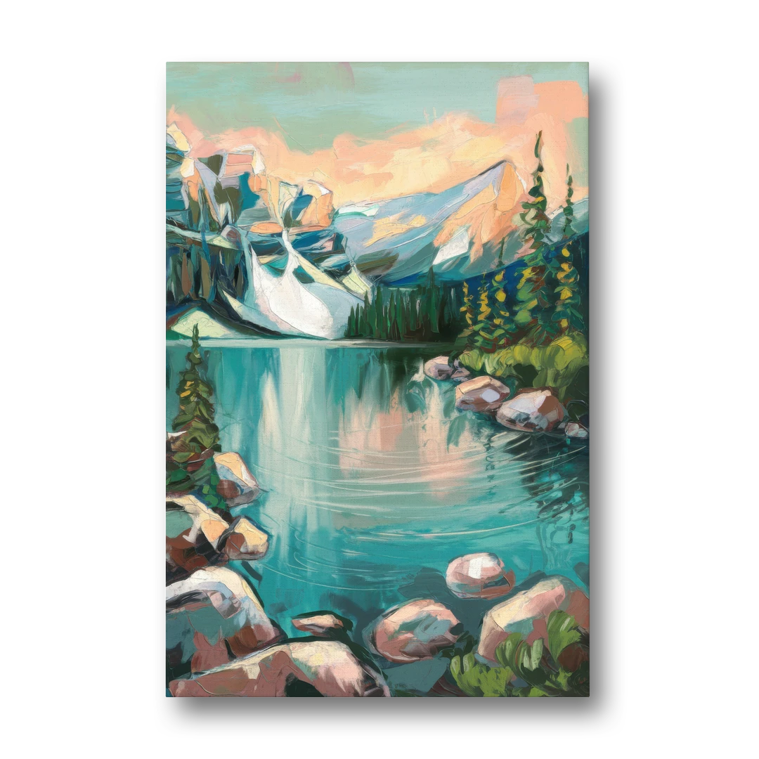 Lake Tahoe Scenic Panorama - Canvas Wall Art - Front