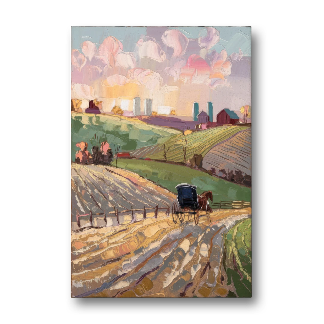 Lancaster Amish Farmlands - Canvas Wall Art - Front