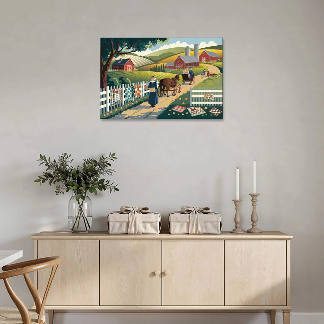 Lancaster Amish Farmlands Experience - Canvas Wall Art - Coffee Table - 36x24