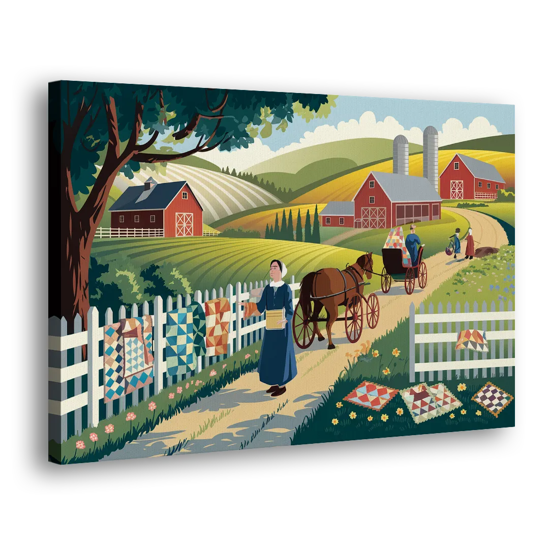 Lancaster Amish Farmlands Experience - Canvas Print Art Sides