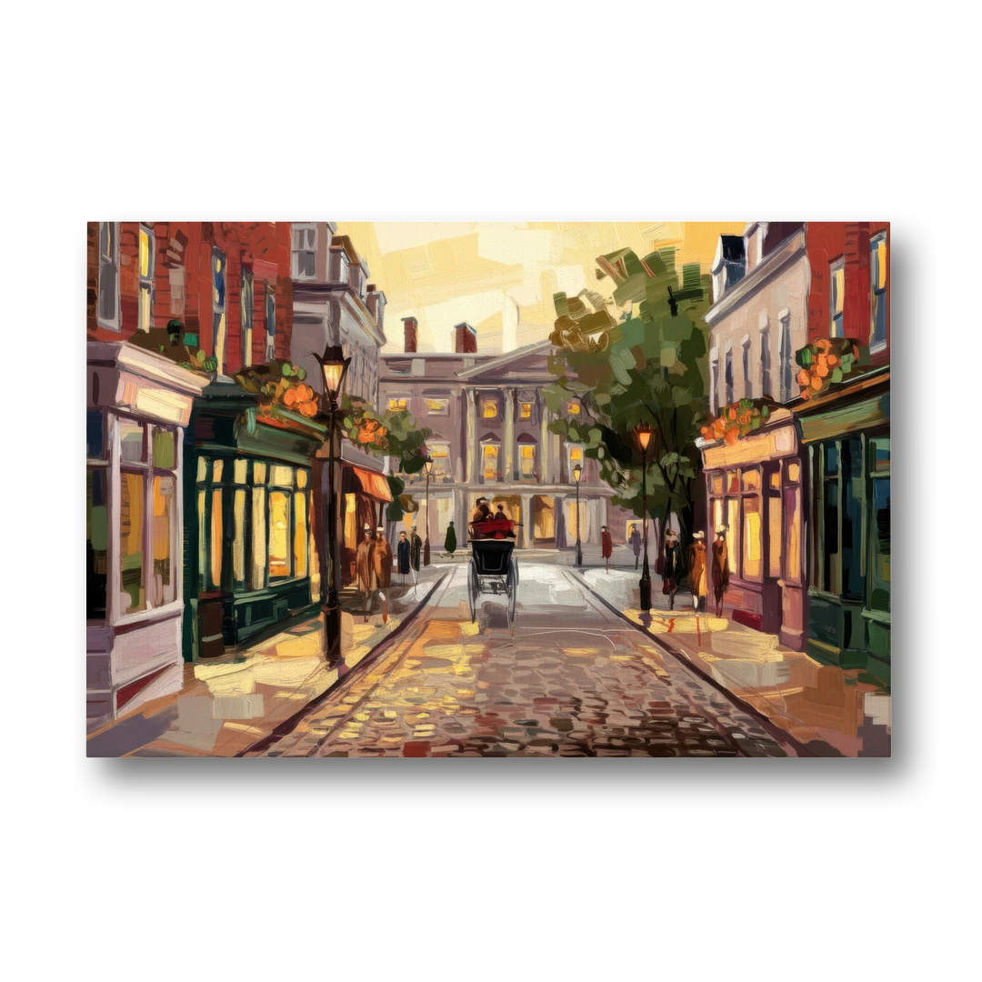 Lancaster Historic Downtown - Canvas Wall Art - Front