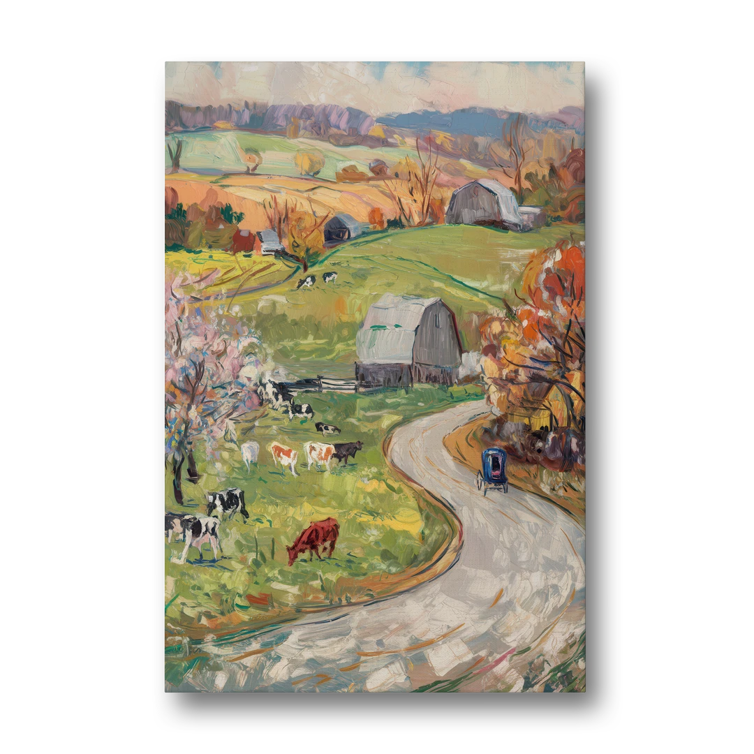 Lancaster PA Seasons - Canvas Wall Art - Front