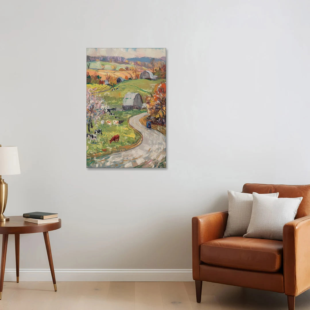 Lancaster PA Seasons - Canvas Wall Art - Sofa - 24x36