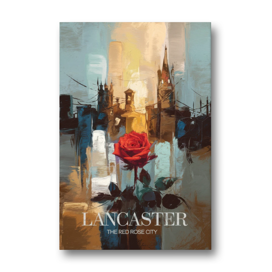 Lancaster Red Rose City - Canvas Wall Art - Front