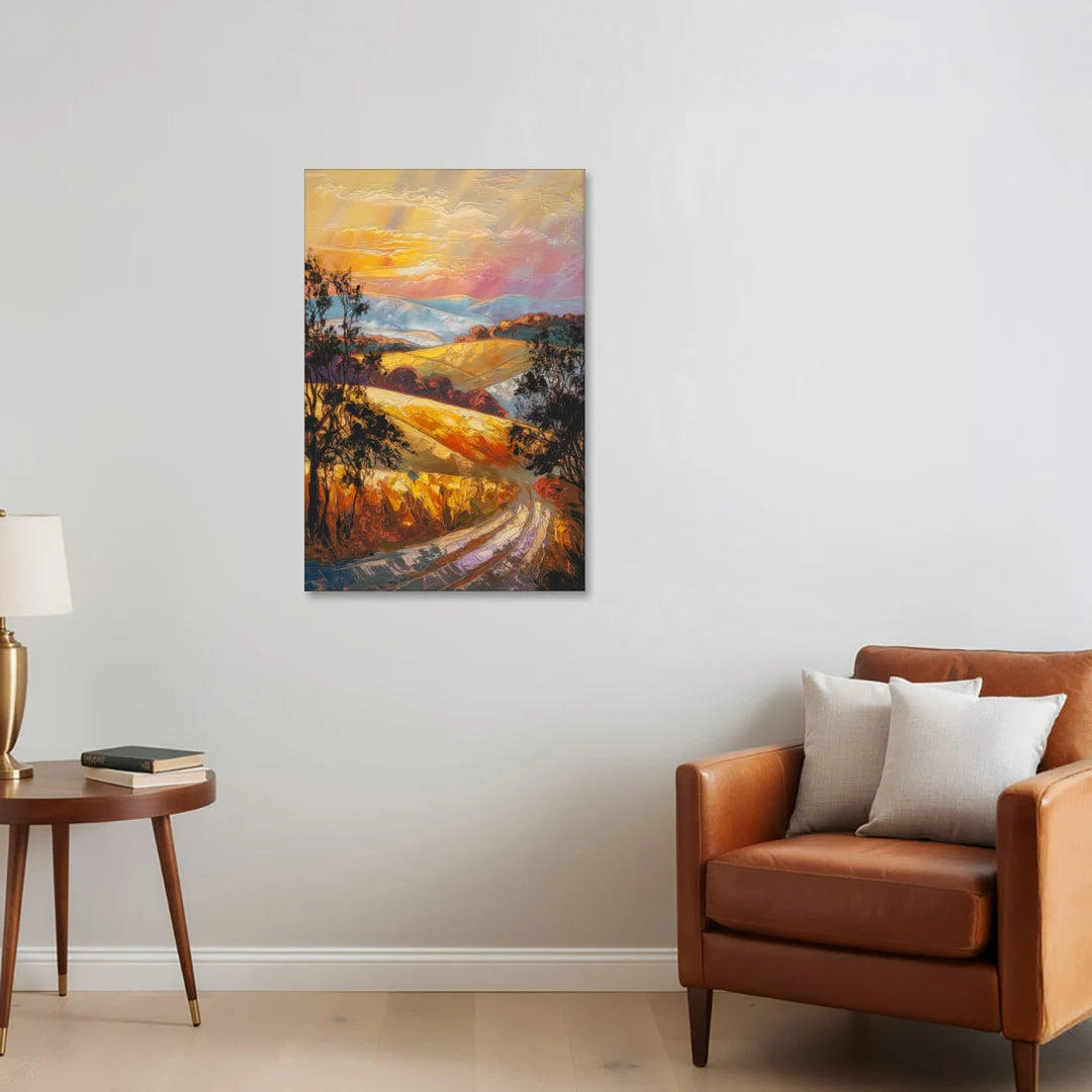 Lancaster Sunset Views - Canvas Wall Art - Sofa - 24x36