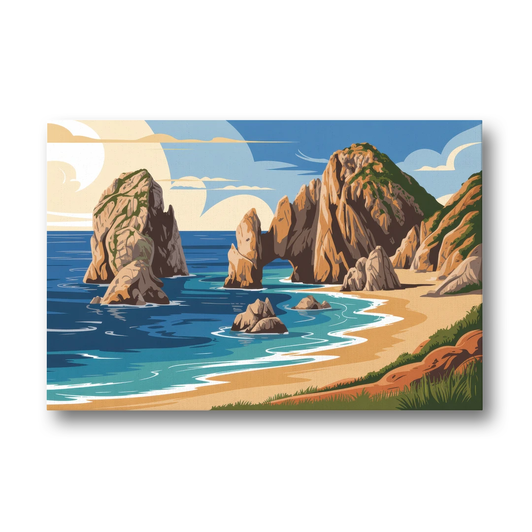 Land’s End Rock Formations - Canvas Wall Art - Front