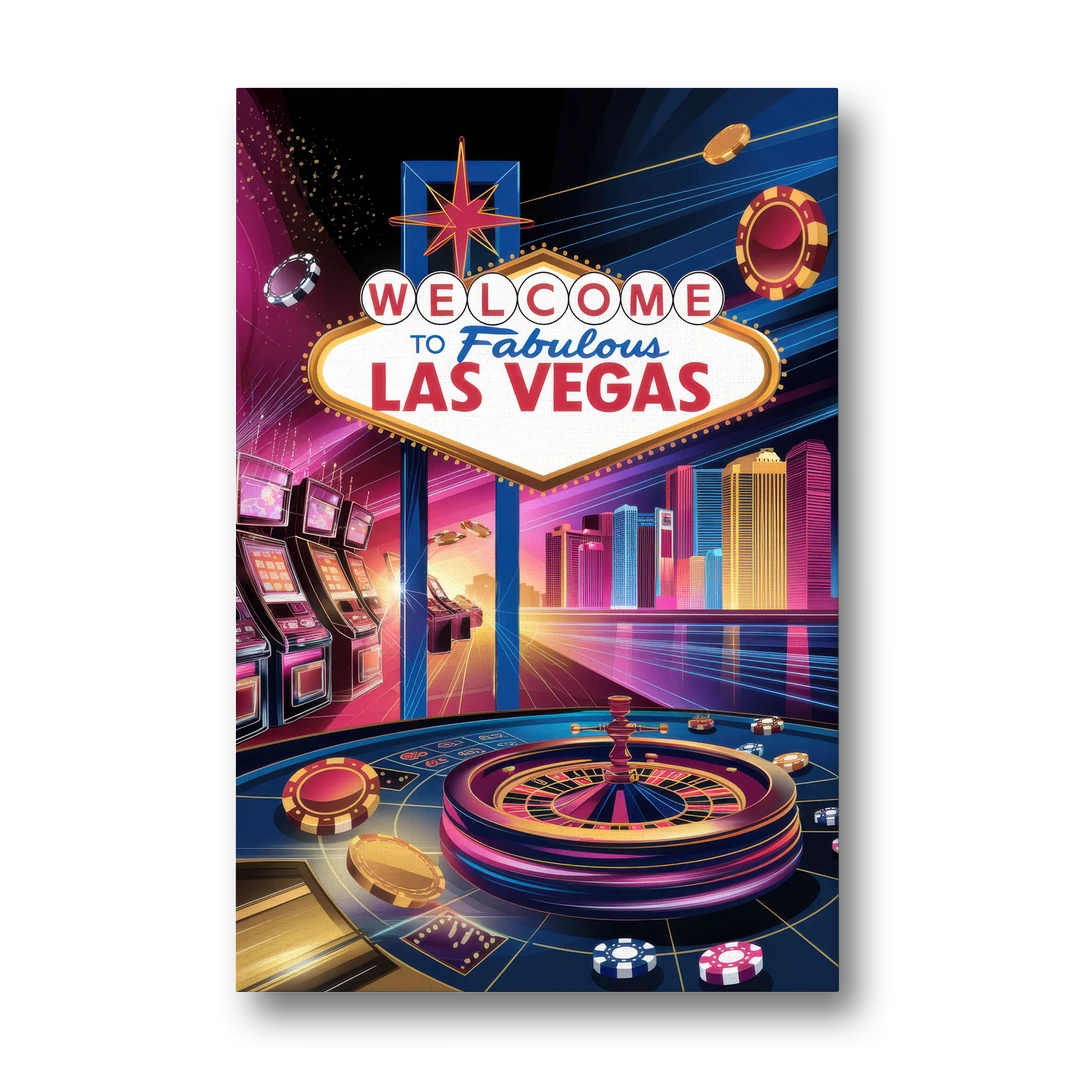 Las Vegas Casino Glamour - Canvas Wall Art - Front