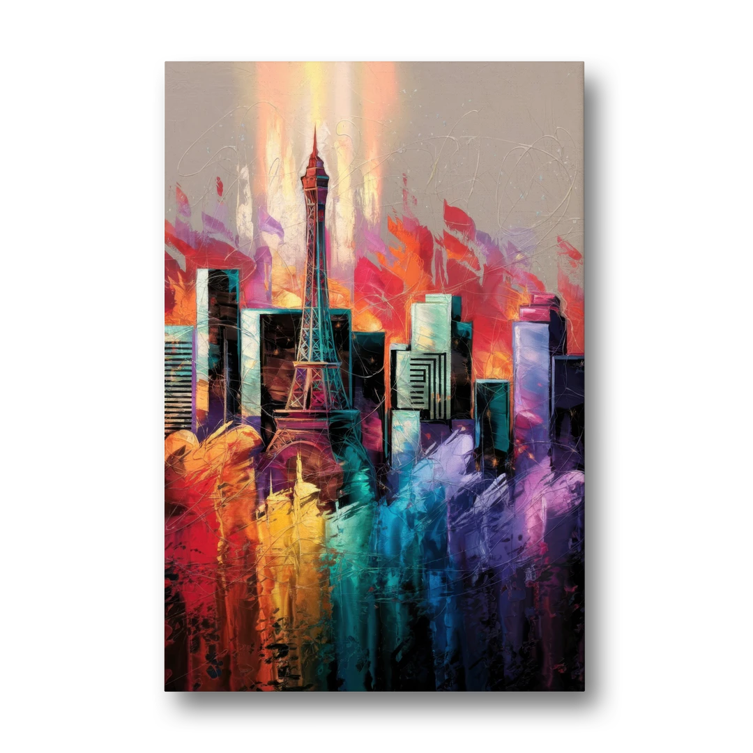 Las Vegas City Skyline - Canvas Wall Art - Front