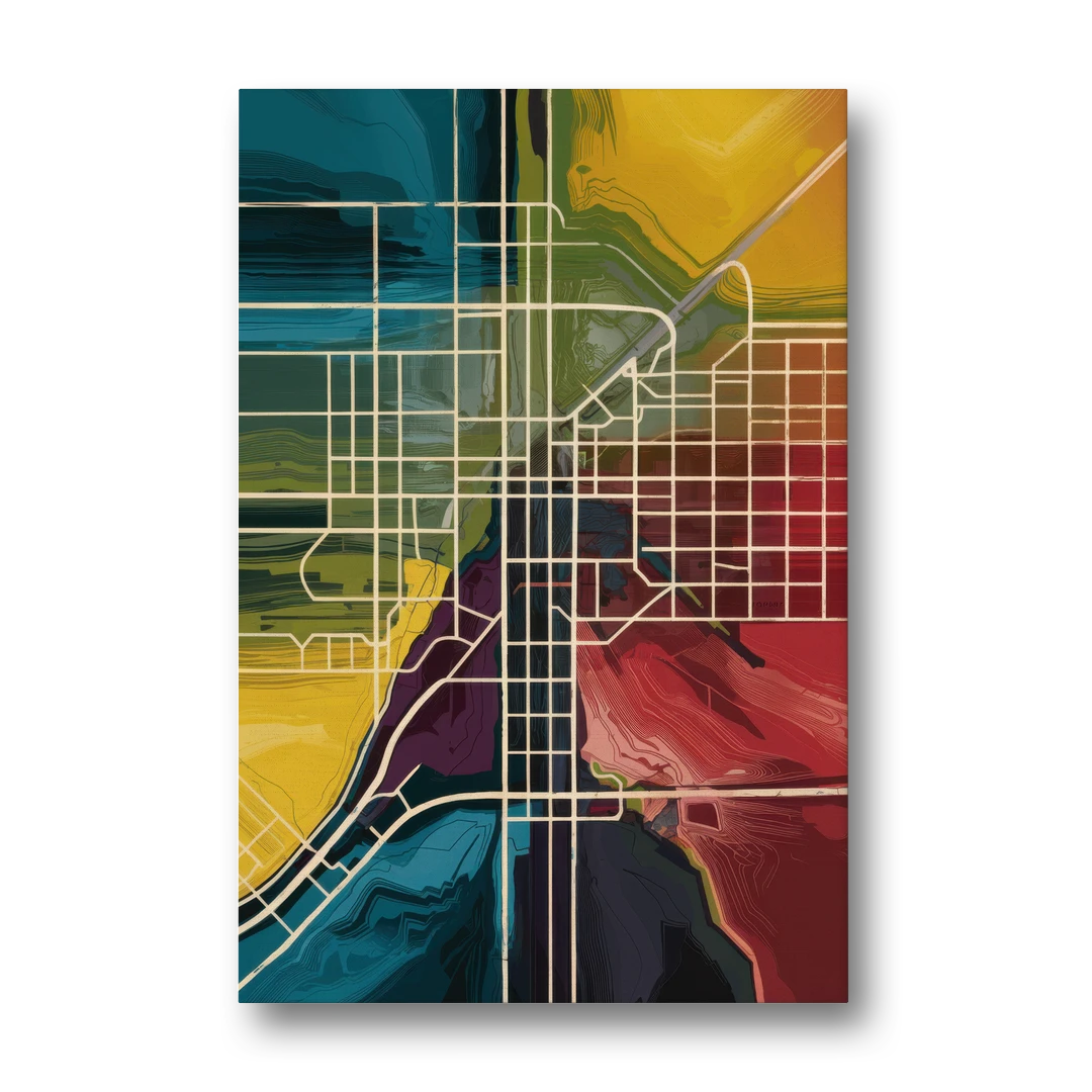 Las Vegas Map Design - Canvas Wall Art - Front