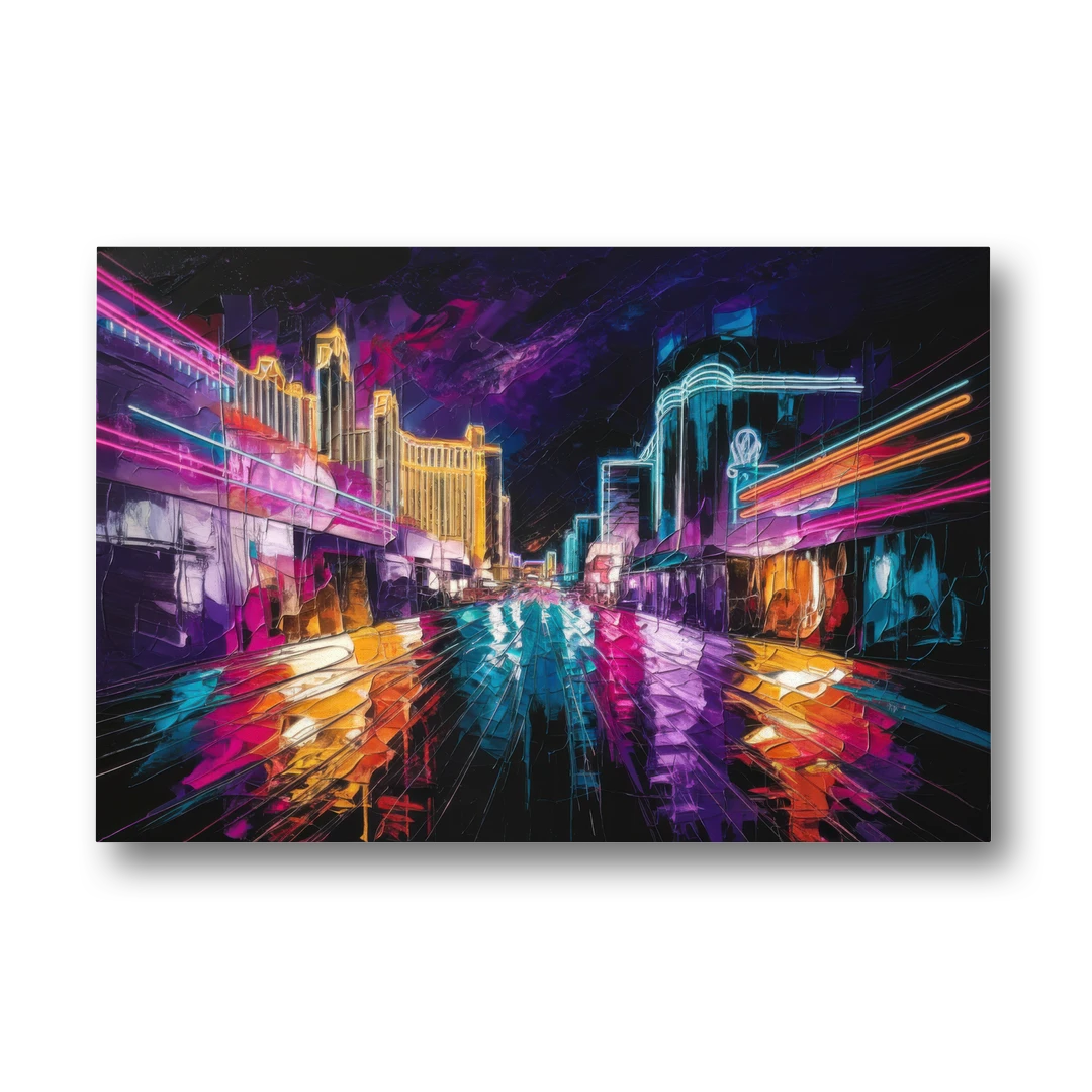 Las Vegas Neon Nights - Canvas Wall Art - Front