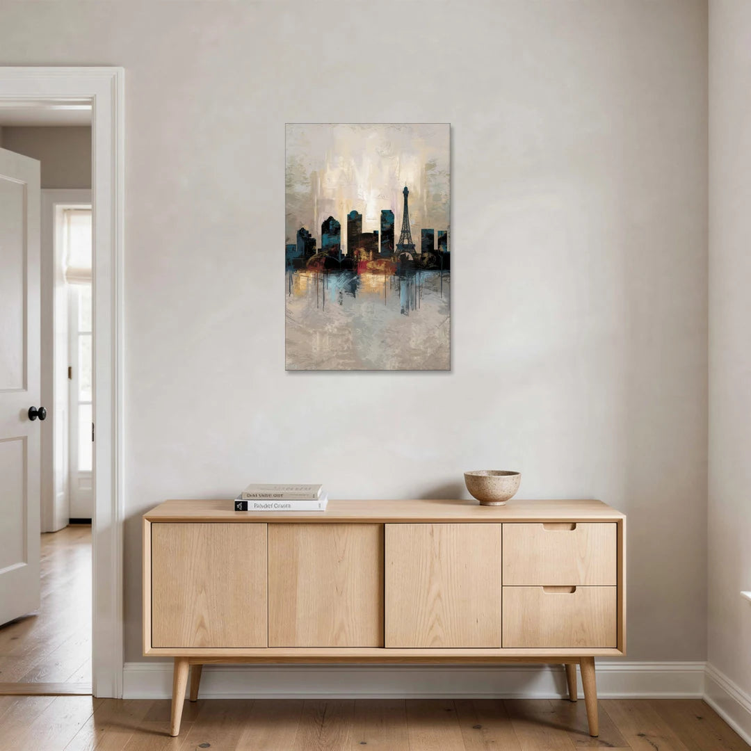 Las Vegas Skyline Silhouette - Canvas Wall Art - Coffee Table - 24x36