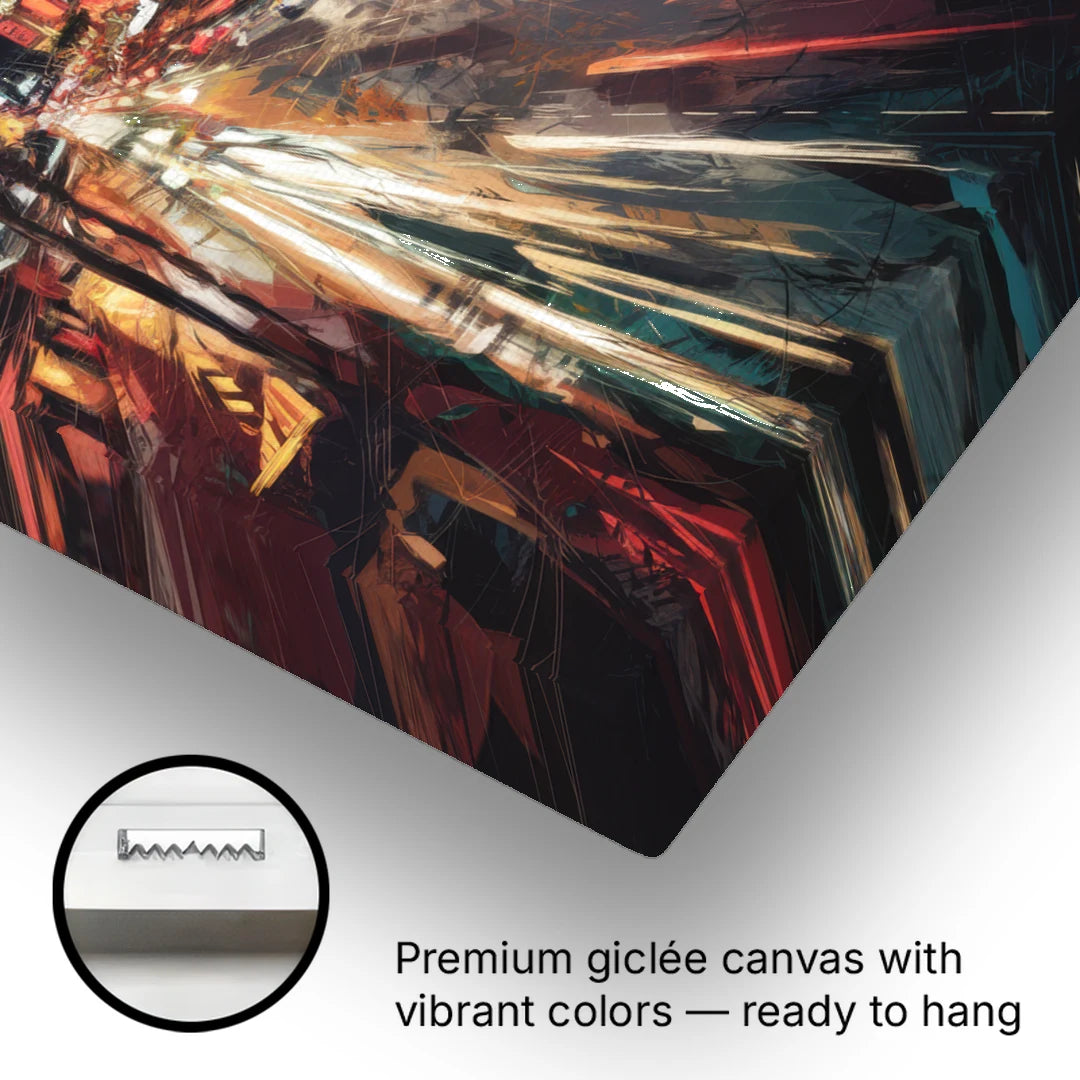 Las Vegas Strip Lights - Canvas Wall Art - Gallery Wrap Corner