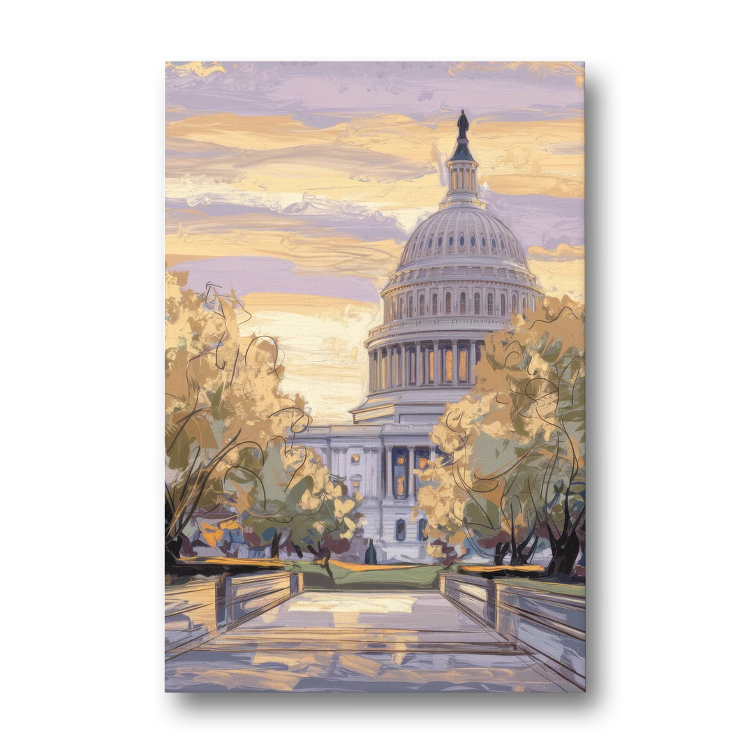 Lincoln Capitol Building - Canvas Wall Art - Front