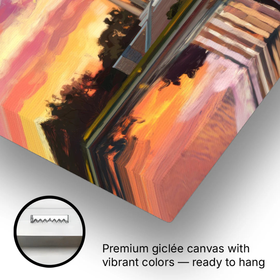 Lincoln Memorial Sunset - Canvas Wall Art - Gallery Wrap Corner