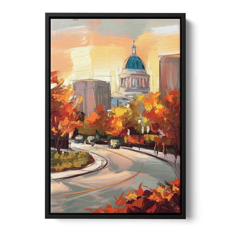 Lincoln Scenic Views Front - Black Canvas Wall Art