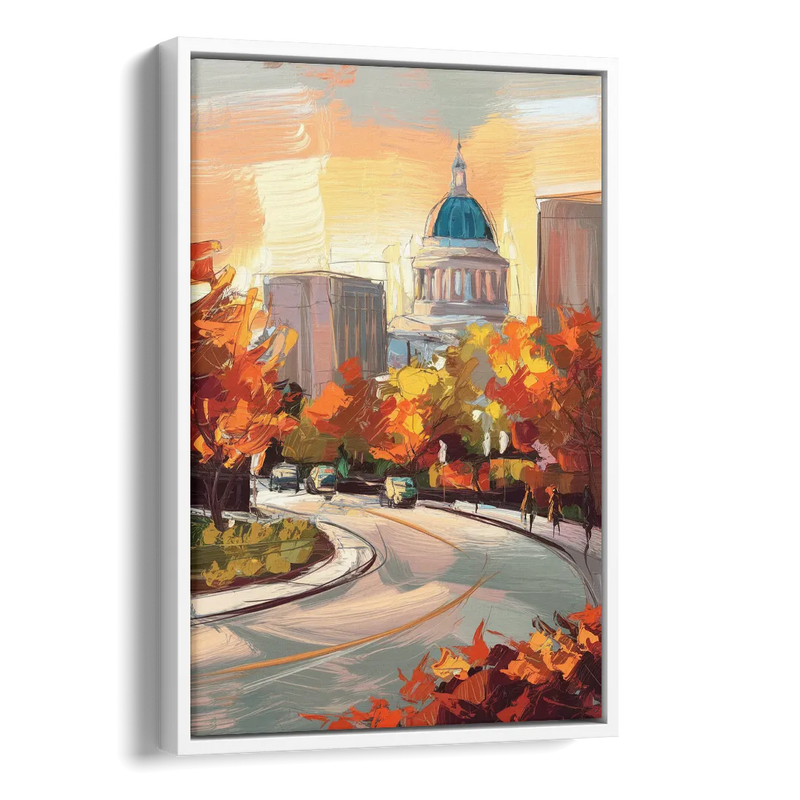 Lincoln Scenic Views Side - White Canvas Wall Art