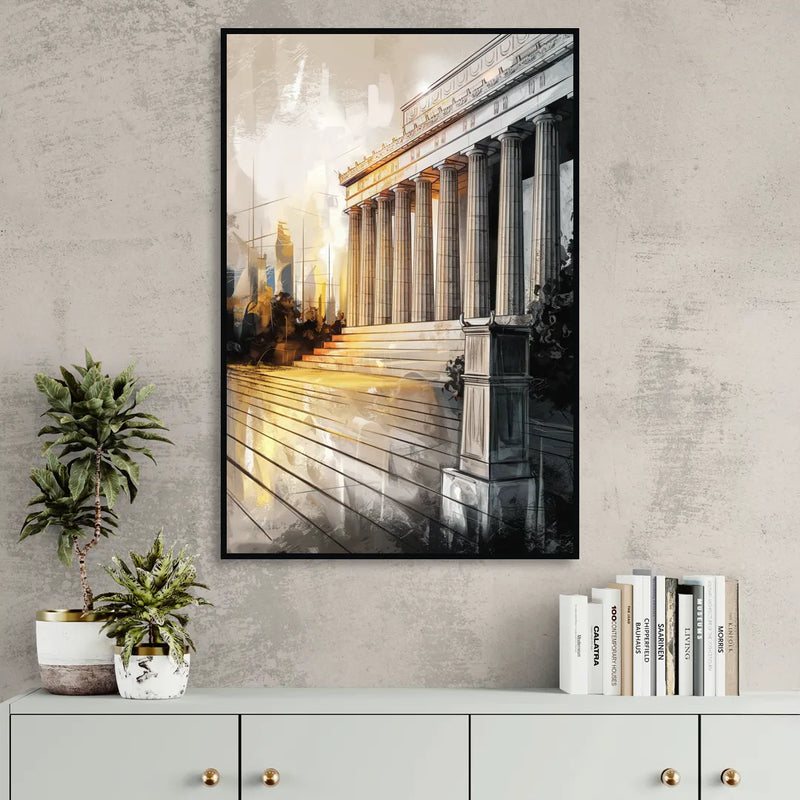 Lincoln Urban Charm Sitting Room - Black Canvas Wall Art