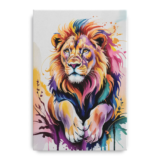 Lion in Abstract Form - Canvas Wall Art
