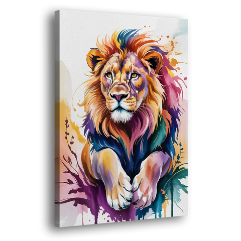 Lion in Abstract Form - Canvas Wall Art