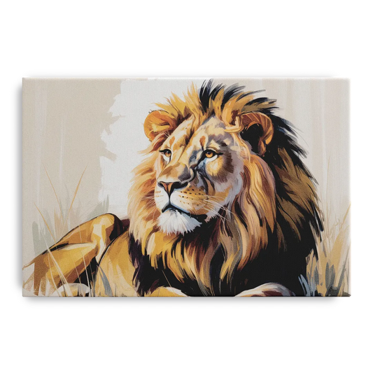 Lion in Thought - Canvas Wall Art