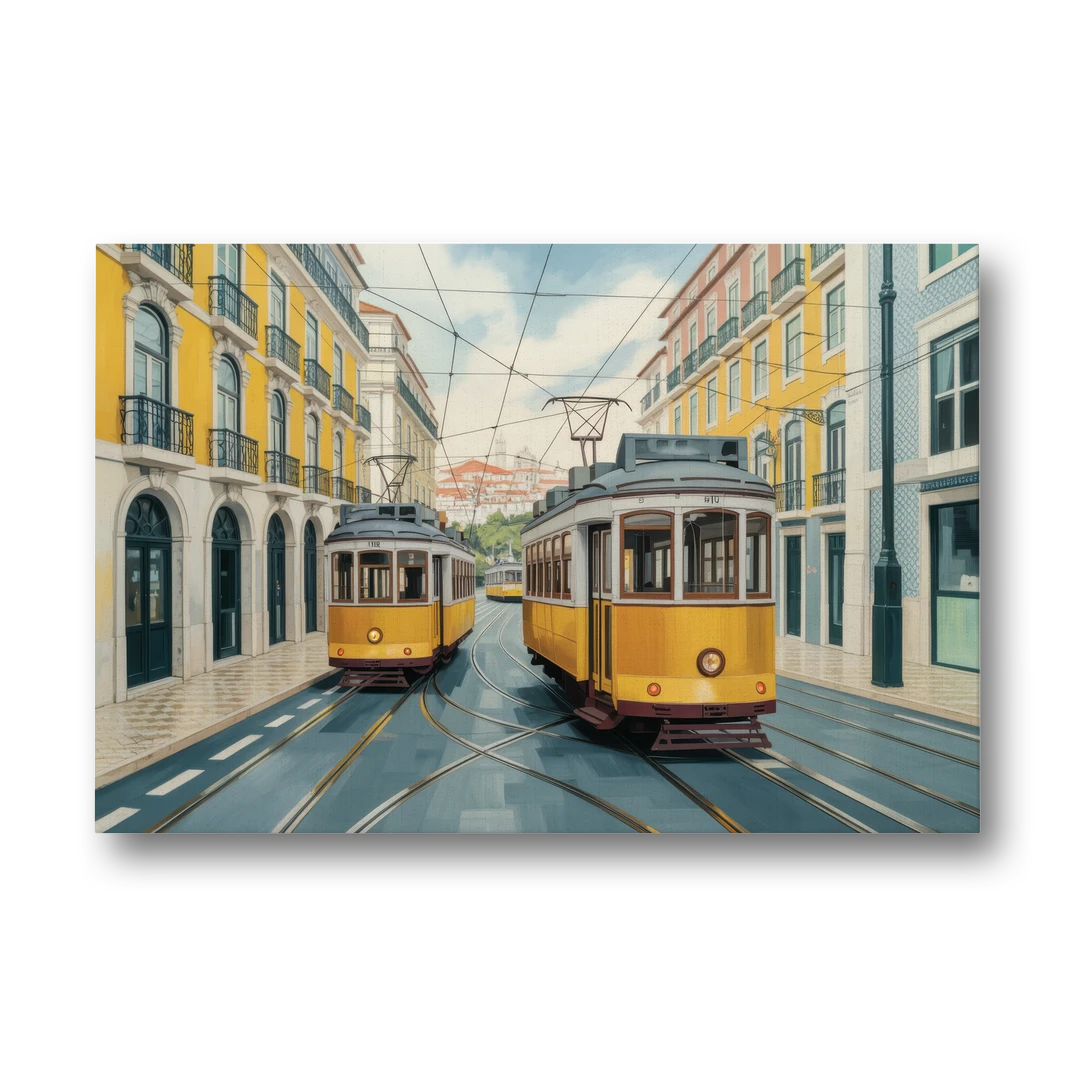 Lisbon Tiles - Canvas Wall Art - Front