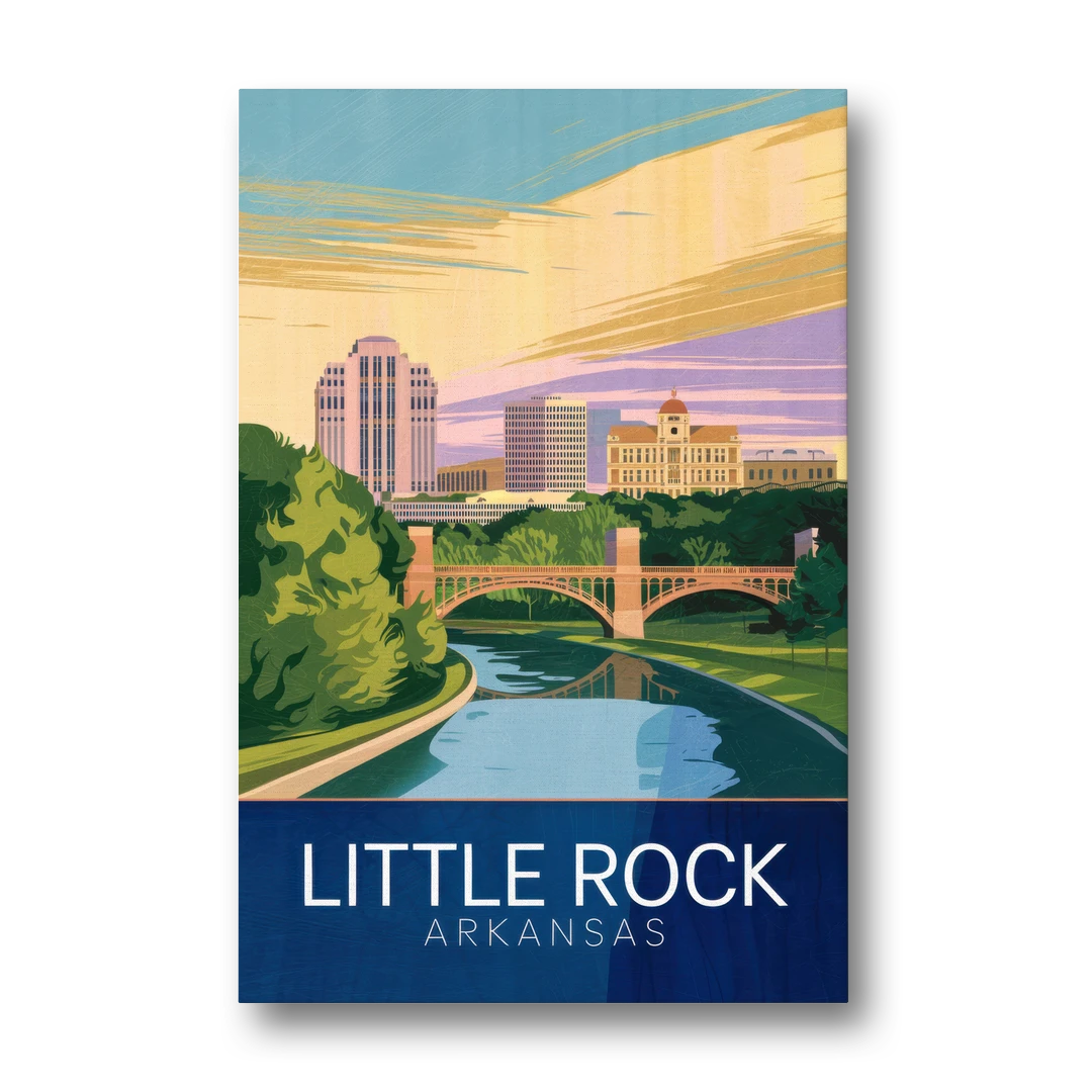Little Rock Historic Landmarks - Canvas Wall Art - Front