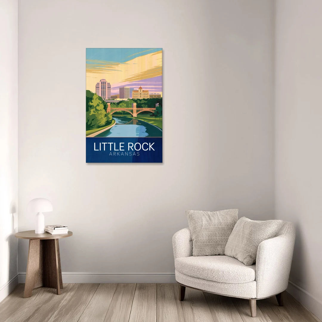 Little Rock Historic Landmarks - Canvas Wall Art - Sofa - 24x36