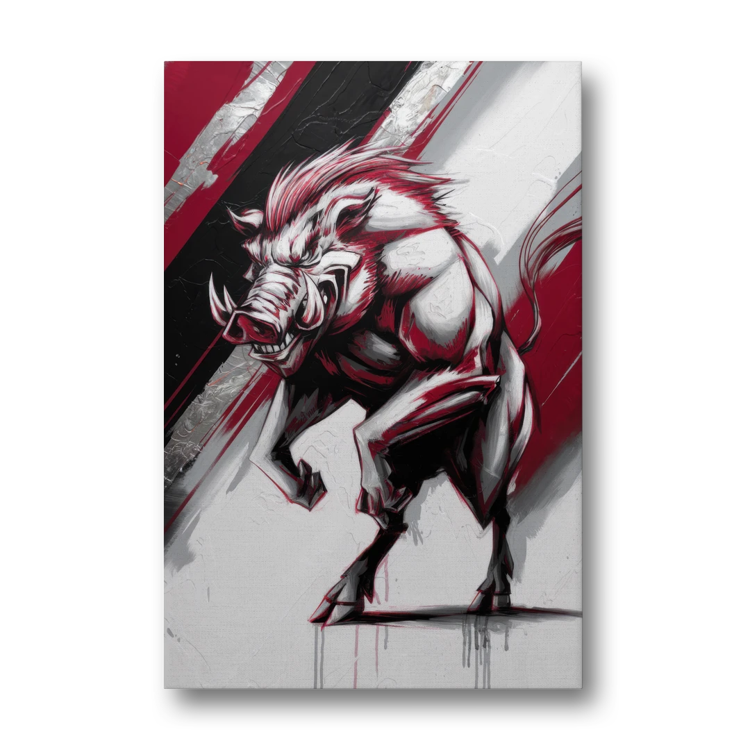 Little Rock Razorbacks Tribute - Canvas Wall Art - Front