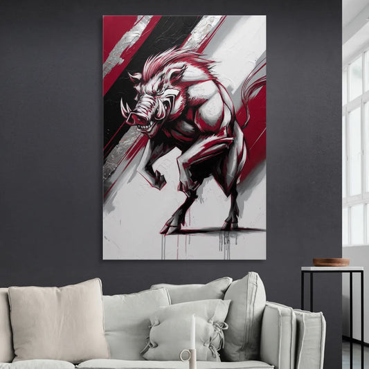 Little Rock Razorbacks Tribute Living Room - Canvas Wall Art