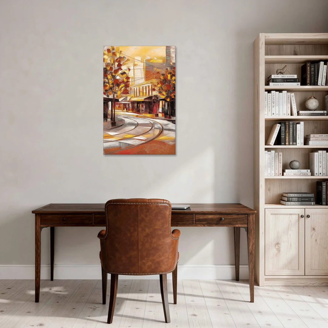 Little Rock River Market View - Canvas Wall Art - Office - 24x36