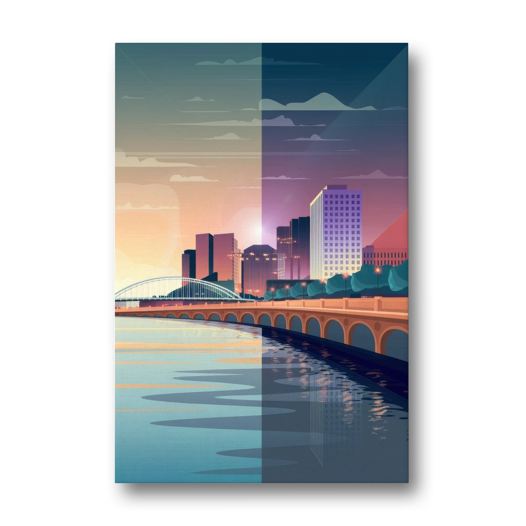 Little Rock Scenic Riverfront - Canvas Wall Art - Front