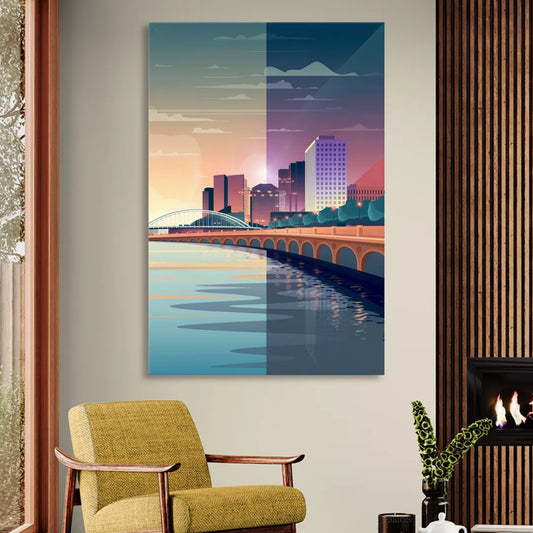 Little Rock Scenic Riverfront Living Room - Canvas Wall Art