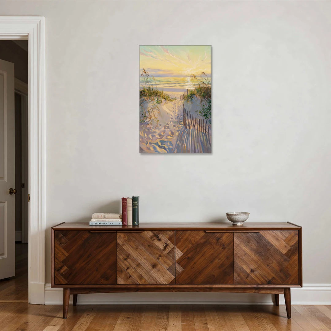 Long Beach Island Sunrise Glow - Canvas Wall Art - Coffee Table - 24x36