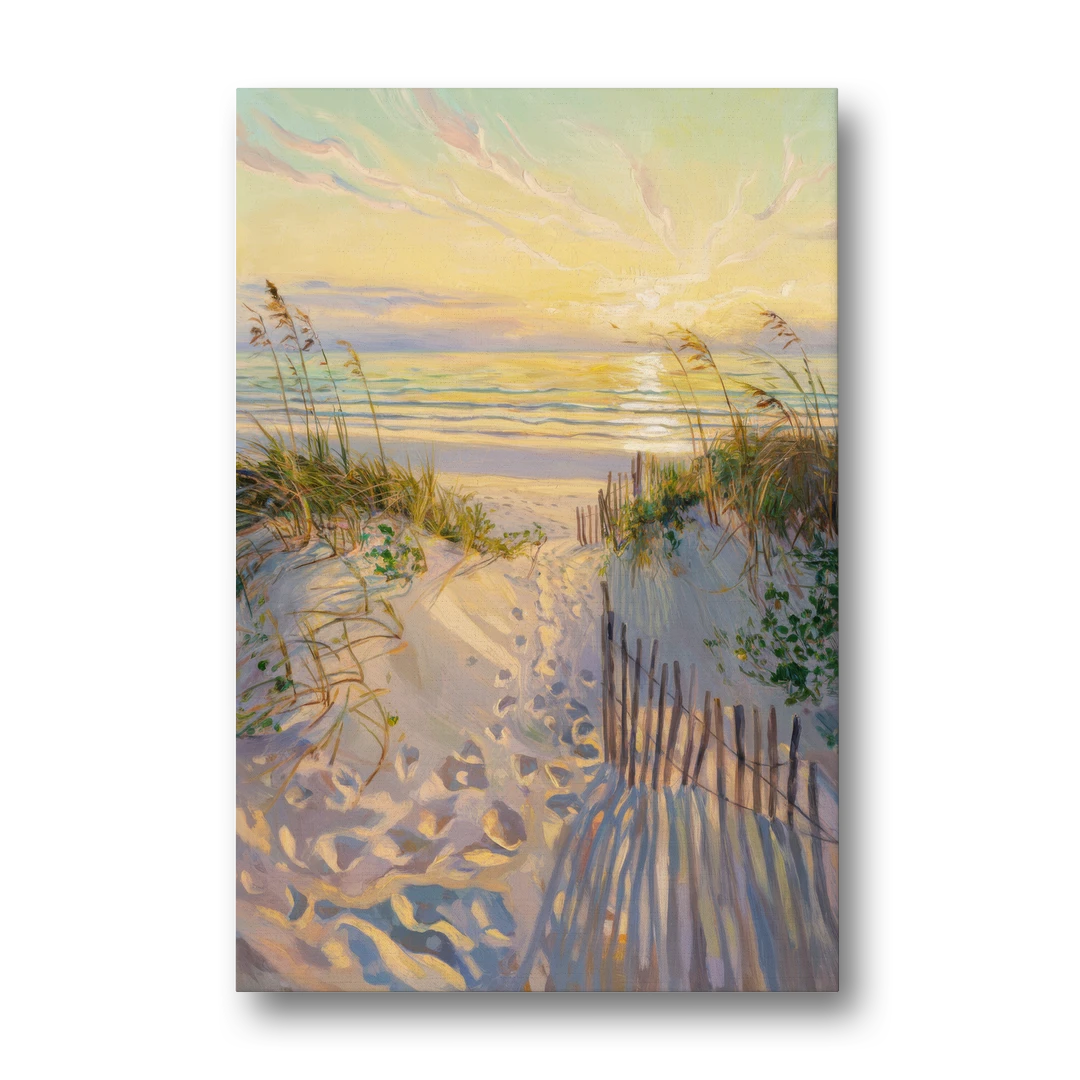 Long Beach Island Sunrise Glow - Canvas Wall Art - Front