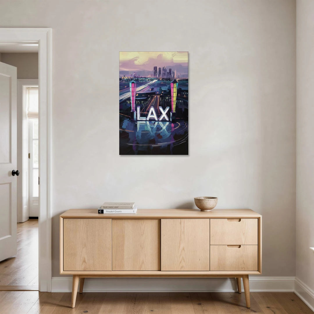 Los Angeles Airport Aerial View - Canvas Wall Art - Coffee Table - 24x36