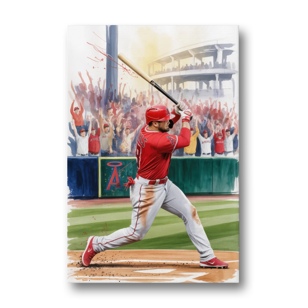 Los Angeles Angels Championship Game - Canvas Wall Art - Front