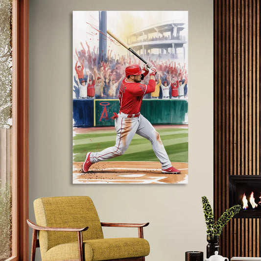 Los Angeles Angels Championship Game Living Room - Canvas Wall Art