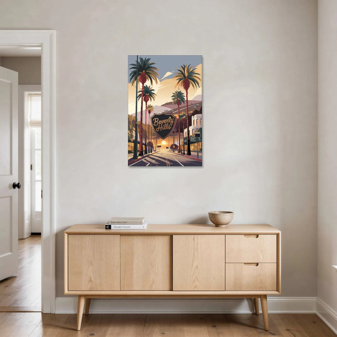 Los Angeles Beverly Hills Charm - Canvas Wall Art - Coffee Table - 24x36