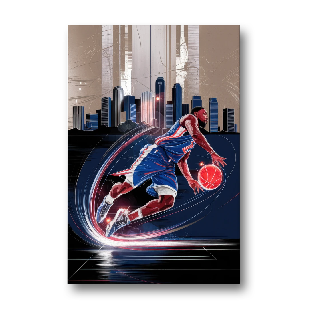 Los Angeles Clippers Basketball - Canvas Wall Art - Front