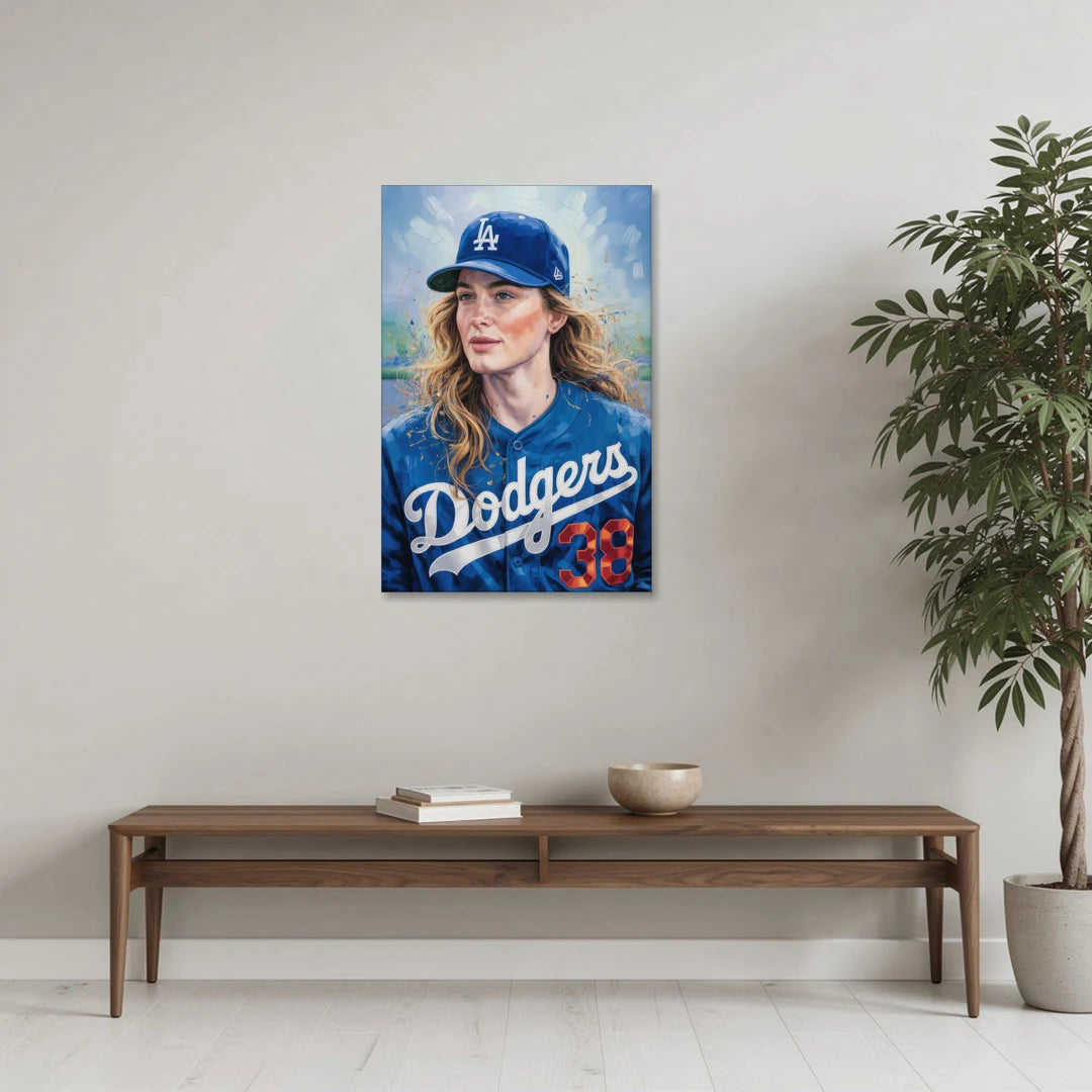 Los Angeles Dodgers Double Play - Canvas Wall Art - Coffee Table - 24x36