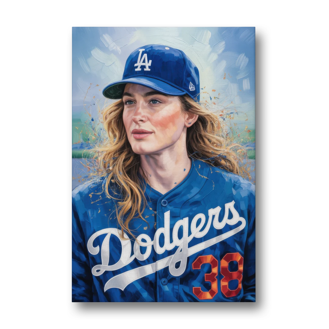 Los Angeles Dodgers Double Play - Canvas Wall Art - Front