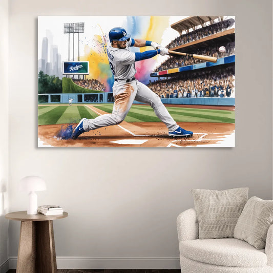 Los Angeles Dodgers Grand Slam Living Room - Canvas Wall Art