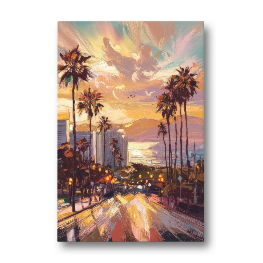 Los Angeles Golden Hour - Canvas Wall Art - Front