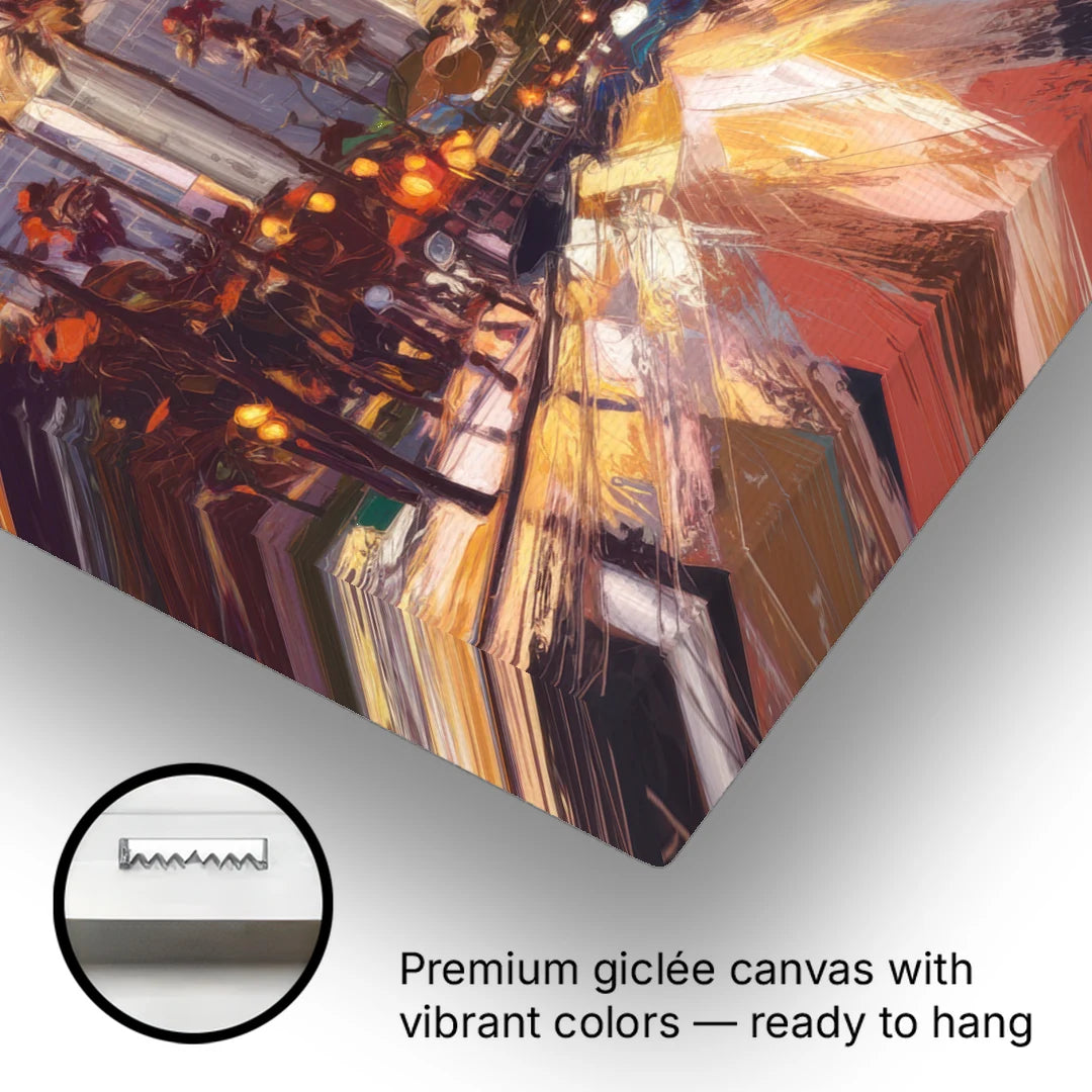 Los Angeles Golden Hour - Canvas Wall Art - Gallery Wrap Corner