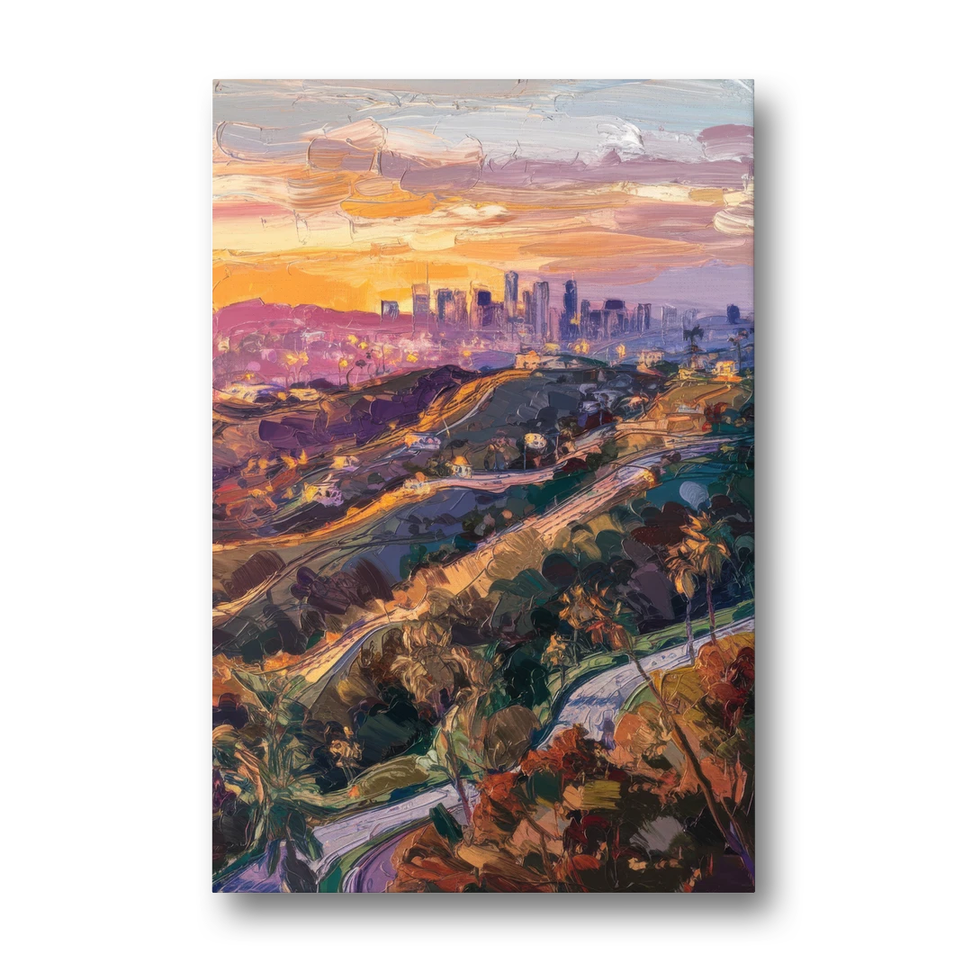Los Angeles Hollywood Hills - Canvas Wall Art - Front