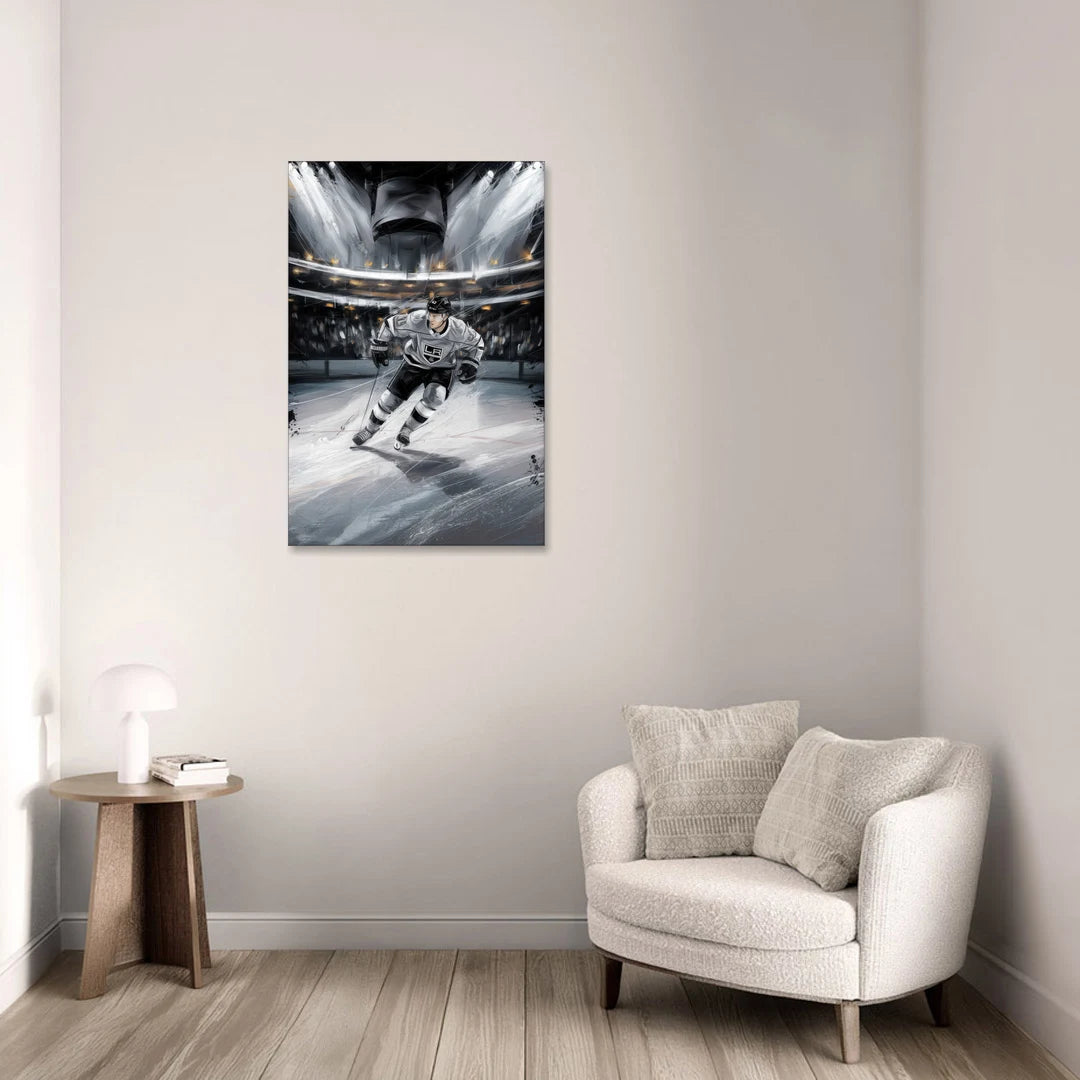 Los Angeles Kings Ice Hockey - Canvas Wall Art - Sofa - 24x36