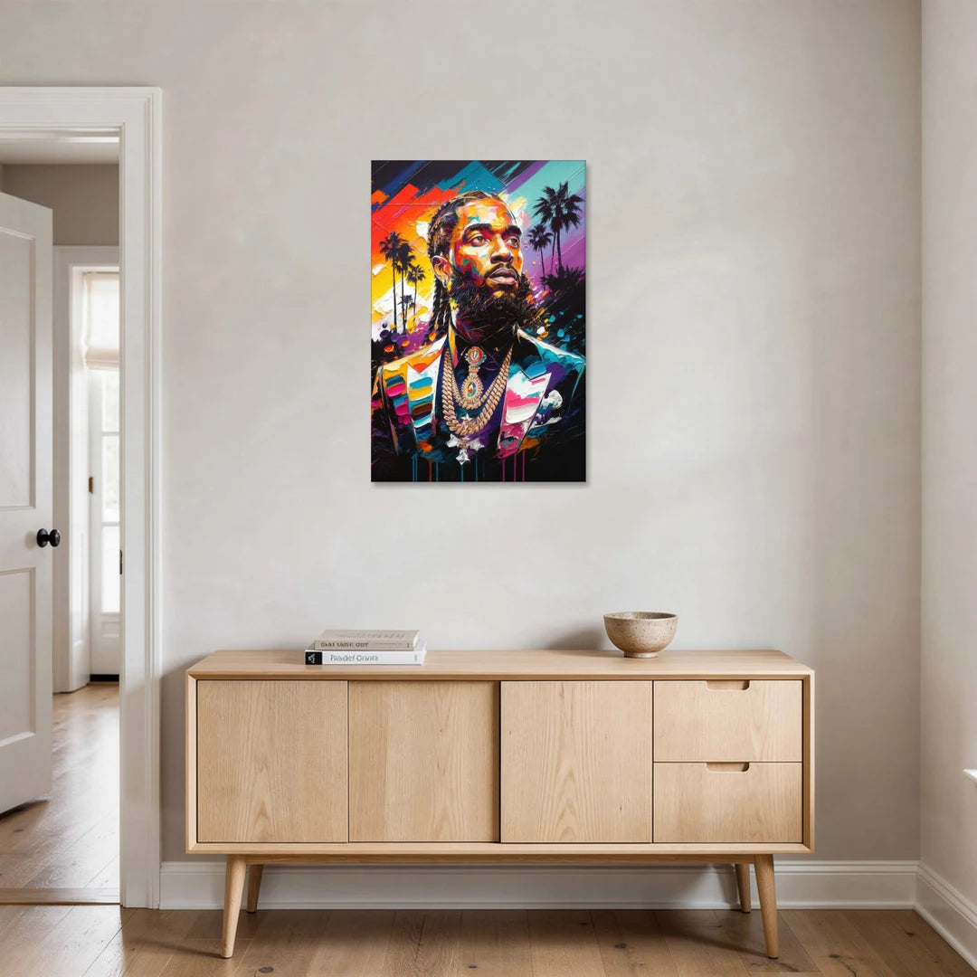 Los Angeles Nipsey Hussle Tribute - Canvas Wall Art - Coffee Table - 24x36