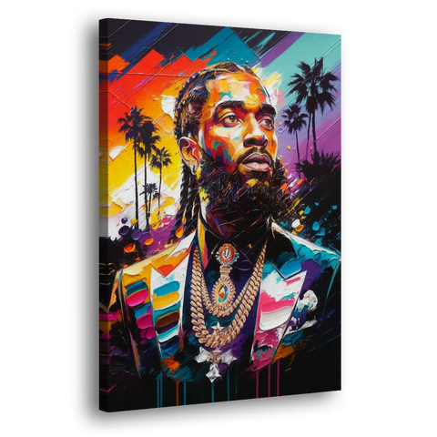 Los Angeles Nipsey Hussle Tribute - Canvas Wall Art