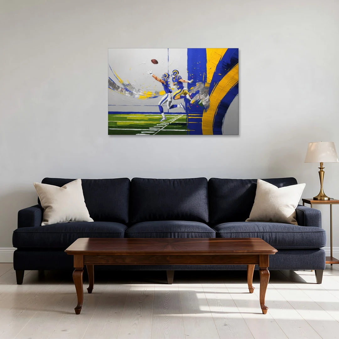 Los Angeles Rams Super Bowl Champions - Canvas Wall Art - Sofa - 36x24
