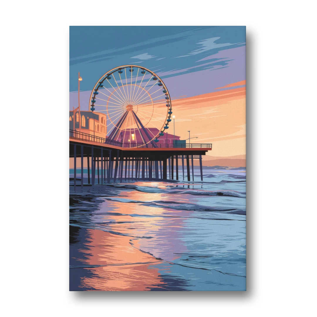 Los Angeles Santa Monica Pier - Canvas Wall Art - Front